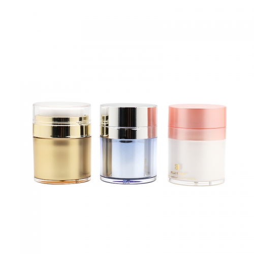 Luxury Empty Foundation Bottle With Pump Cylinder Shape Custom Color