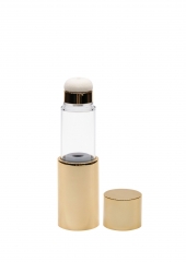 Fancy Airless Cosmetic Bottles Puff On Top Customized Logo Printing