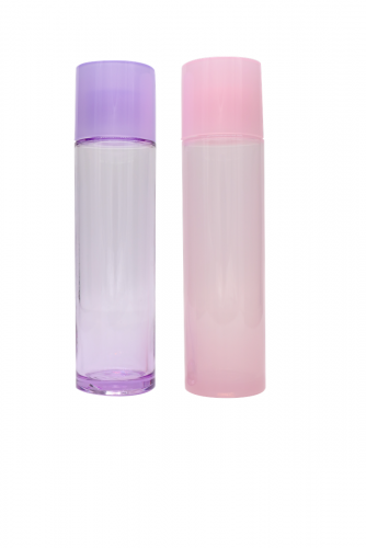 PET Plastic Empty Toner Bottles Hot Stamping Printing Purple / Pink Color