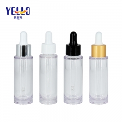 Luxury Cosmetic Dropper Bottles Clear Essential Oil Packaging For Skincare