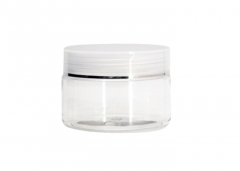 Clear Plastic Cosmetic Jars For Cream , Wide Mouth Cosmetic Container