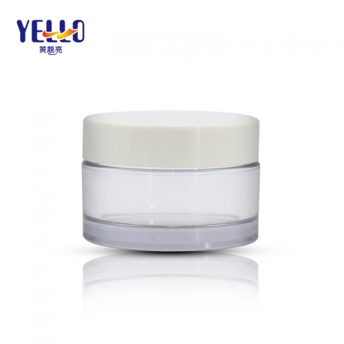 PET Plastic Cream Jar For Cosmetic Silk Printing Customize Color