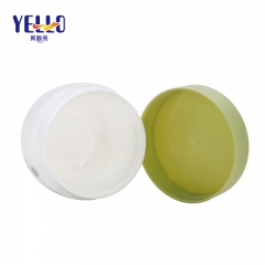 White Hair Cream Jars With Special Shape PET Plastic Material