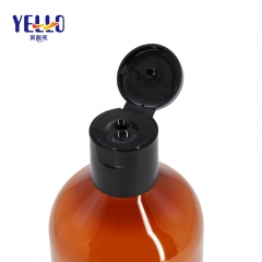 Amber Color Empty Shampoo Bottles , PET Plastic Body Wash Pump Bottle