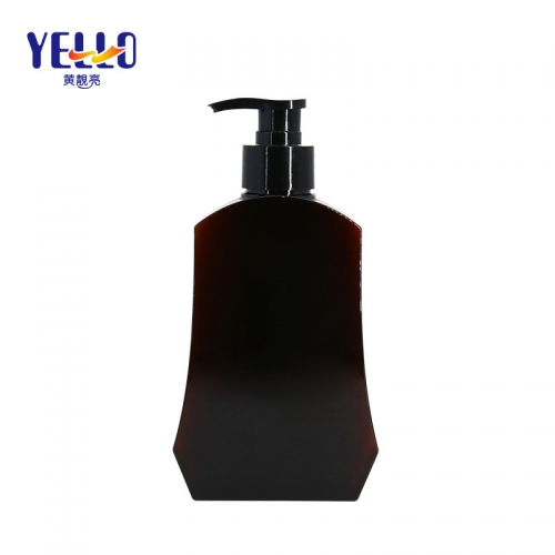 Luxury Amber Blank Shampoo Bottle Unique Design Screen Printing Surface