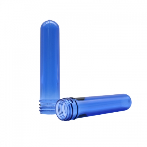 Transparent Blue Plastic Bottle Preform 24MM Neck 100% Virgin PET Resin Material