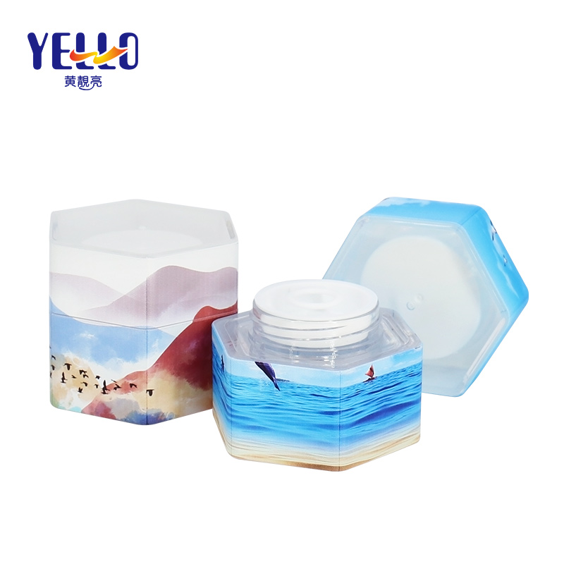 Mini tarros de crema de 35g con nueva forma personalizada, latas de plástico para ojos para cosméticos