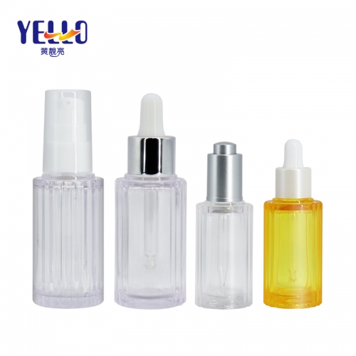 Fancy Clear Empty Dropper Bottle , 15ml 30ml Plastic Serum Bottle