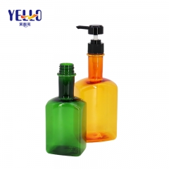 500ml Unique Shampoo Bottles , Square Body Wash Bottle With Long Neck