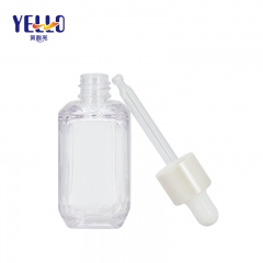 15ml mini Square Serum Bottles with Glass dropper , Transparent Essence Dropper Bottles