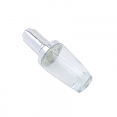 Silver Cap Dropping Bottles , Hair Essence Oil Glass Dropper Bottles Wholesale