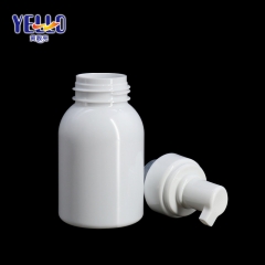 White PET Foam soap Bottles , Round Plastic Foaming Bottles Wholesale