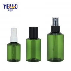 Travel Size Small 100ml 150ml Shampoo Bottles / Green PET Lotion Pump Bottle