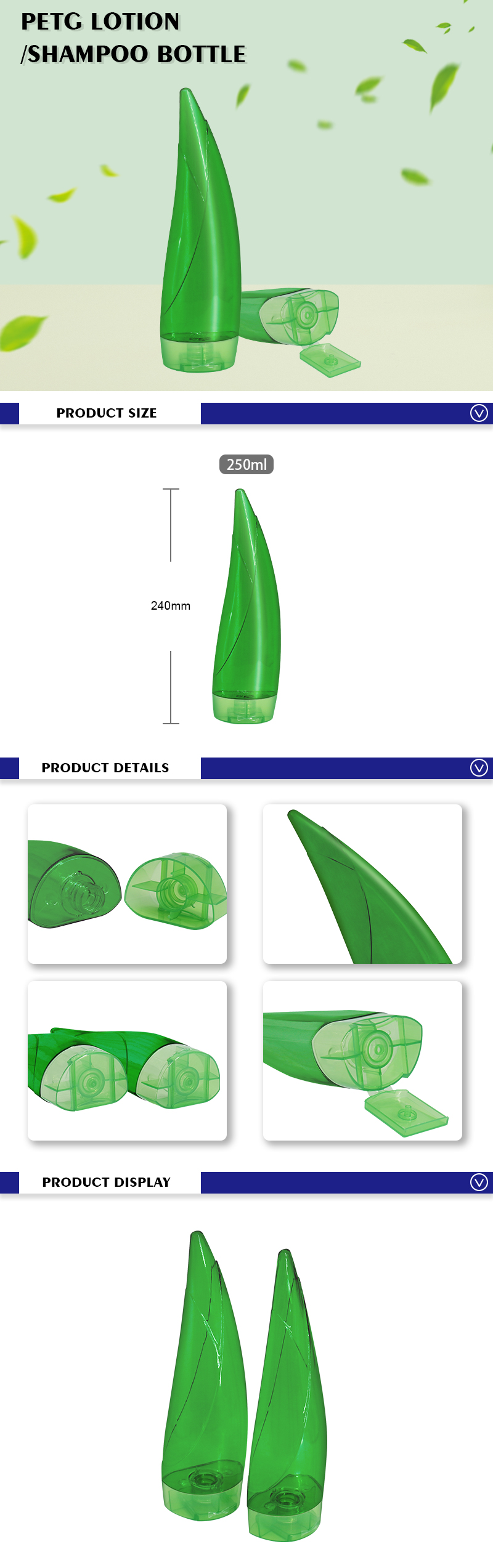 Aloe Vera Eco Friendly Shampoo Bottles