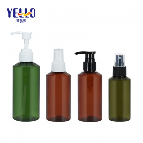 100ml 150ml 200ml PET Plastic Spray Bottles / Amber Fine Mist Spray Bottle Wholesale