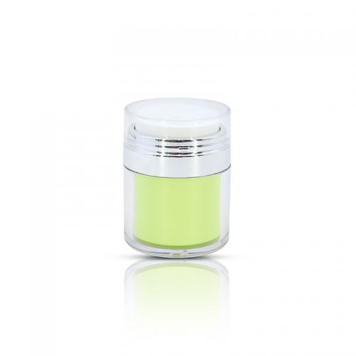 Luxury Green Acrylic Airless Pump Container Cream Jar 15G 30G 50G