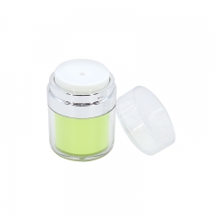 Luxury Green Acrylic Airless Pump Container Cream Jar 15G 30G 50G