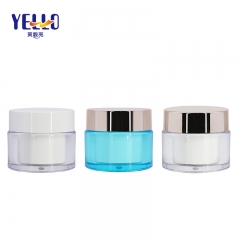 OEM Custom 50g Plastic Cosmetic Cream Jar Container With Gold Lid