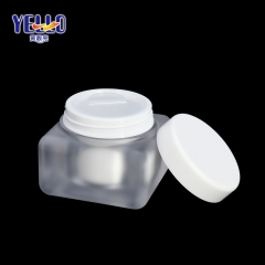 Square Frosted PS Plastic Face Cream Containers , 50g Empty Lotion Jars