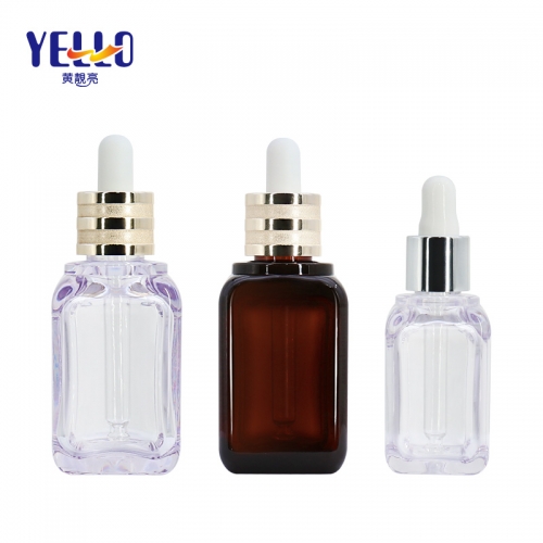 Luxury Thick Wall 30ml 50ml Serum Dropper Bottles / Eco Friendly Cosmetic Dropper Bottle