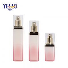 High Luxury Square Cosmetic Lotion Bottle And Cream Jars , PMMA Plastic Empty Cosmetic Packaging