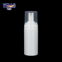 100ml 150ml Empty White Plastic Foaming Soap Bottles , PET Spray Bottle With Silicone Brush Head