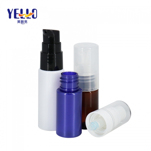 Small Cylinder PET Plastic Lotion Pump Bottles 10ml 20ml