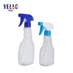 300ml 400ml PET Plastic Trigger Spraying Bottles / Empty Clear Disinfectant Container