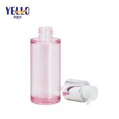 50ml 60ml Clear Pink PLastic PETG Lotion Bottles With Silver Pump