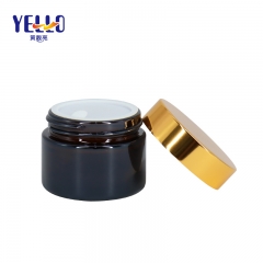 China Cosmetic Packaging Cosmetic Amber Glass Cream Jars