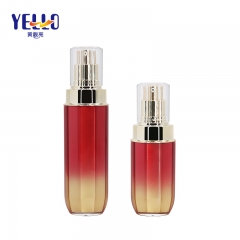 Red Preminum PMMA Empty Plastic Cosmetic Cream Jars And Bottle