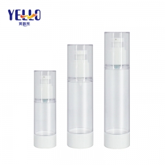 30ml 80ml 100ml Plastic Clear Airless Pump Bottles For Skincare Cream