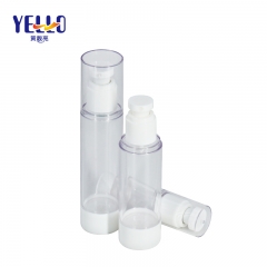 30ml 80ml 100ml Plastic Clear Airless Pump Bottles For Skincare Cream