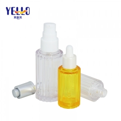 Unique Shape 0.5oz 1 oz Clear Flat Round PETG Bottle with Dropper