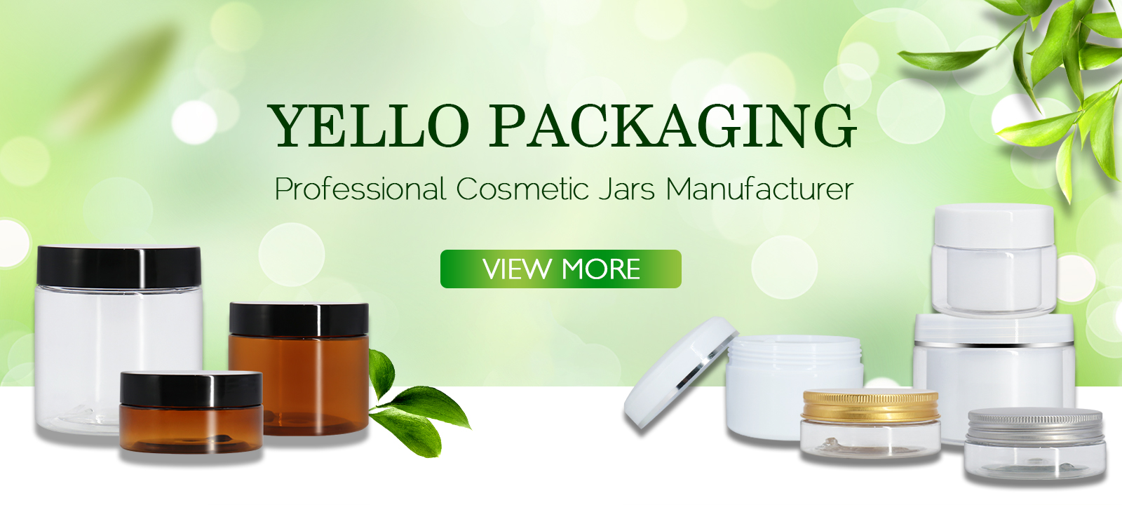 Tarros de crema cosmética PET de Yello Packaging