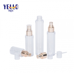 Botellas de plástico largas y delgadas de 50 ml, 100 ml, 150 ml con bomba de pulverización Golden Mist