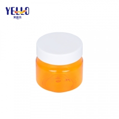 Orange 250g 8 oz Empty Cream Jars Cosmetic Packaging With Lids