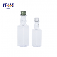 Special Long Neck Square Clear Shampoo Lotion Bottle WIth Aluminum Cap