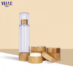 Eco Friendly Bamboo Wooden Cosmetic Cream Jars 30ml 50ml With Lids