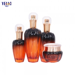 New Design Cosmetic Glass Jars With Lids And Cosmetic Pump Bottle