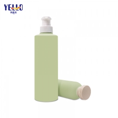 El champú verde vacío Soft Touch Push HDPE 250Ml 400Ml embotella Cosmo redondo