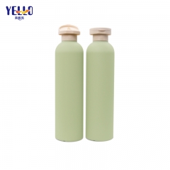 El champú verde vacío Soft Touch Push HDPE 250Ml 400Ml embotella Cosmo redondo