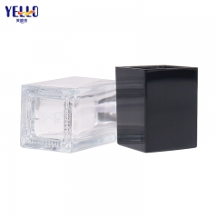 vidrio vacío cuadrado transparente de la botella de la loción 30ml para el empaquetado del cuidado de la piel