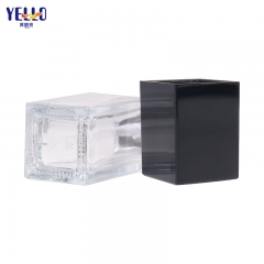 30ml Transparent Square Empty Lotion Bottle Glass For Skincare Packaging