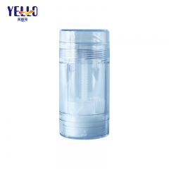 Refillable Plastic Clear Cylinder Deodorant Stick Empty Containers