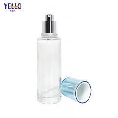 Clear Serum Lotion Pump Glass Bottle And 50Ml Luxury Glass Cream Jar