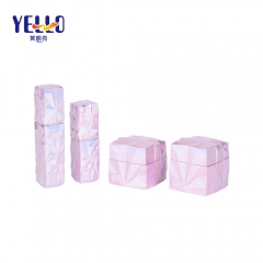 Luxury Pink Square Cosmetic Container Jars 40g 60g For Face Cream