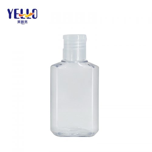 60ml Clear Plastic Hand Sanitizer Gel Bottle With Flip Top Cap Tasteless