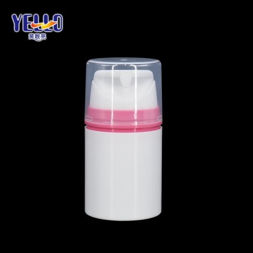 Opaque White Plastic Airless Treatment Pump Bottles 50Ml For Cosmetics