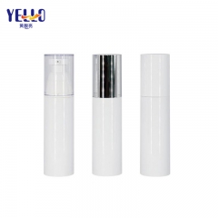 40Ml Airless Pump Bottles , White PET Plastic Empty Lotion Containers